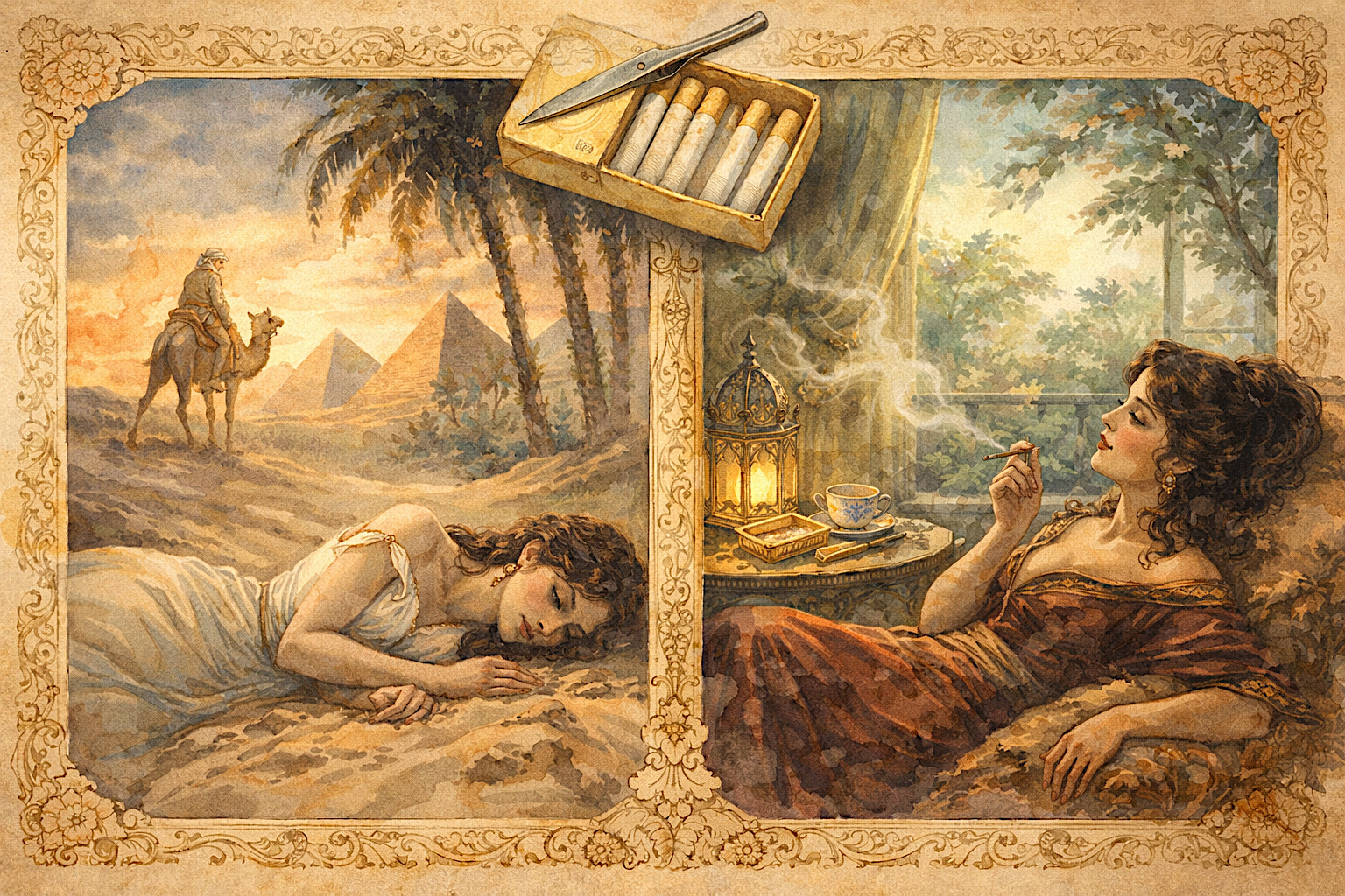 Illustration for The Egyptian Cigarette